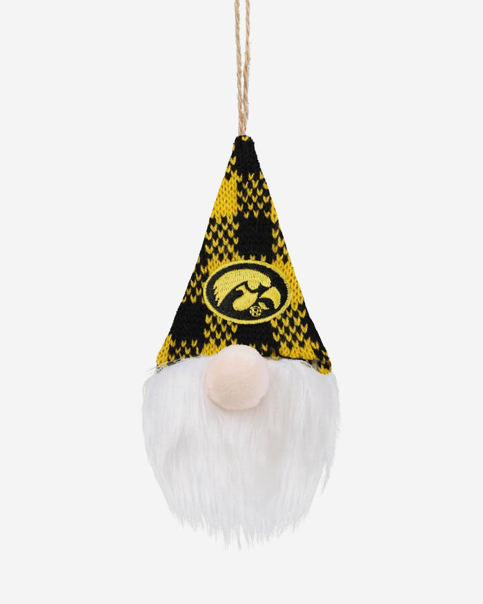 Iowa Hawkeyes Plaid Hat Plush Gnome Ornament FOCO - FOCO.com