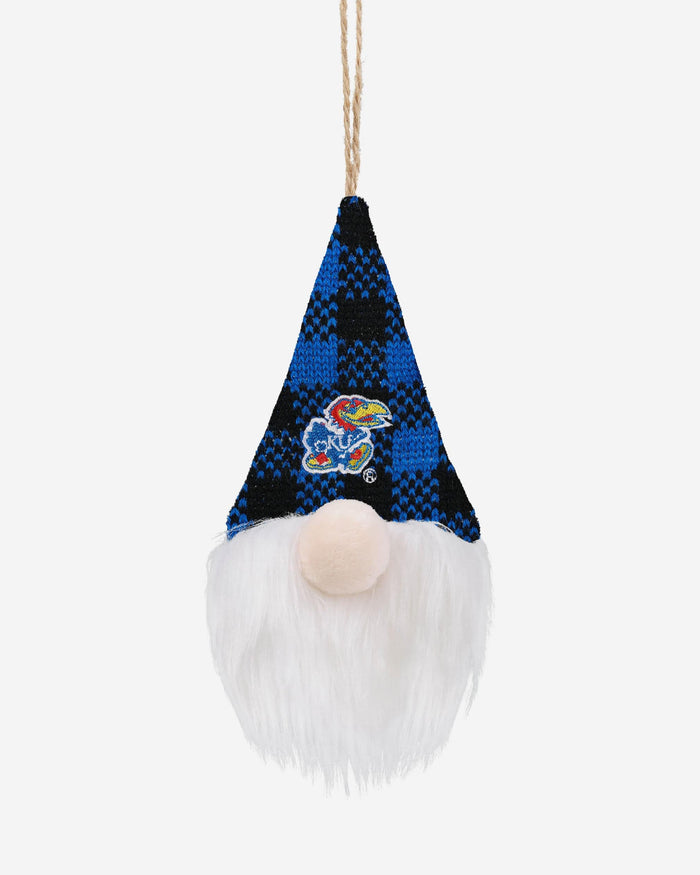 Kansas Jayhawks Plaid Hat Plush Gnome Ornament FOCO - FOCO.com