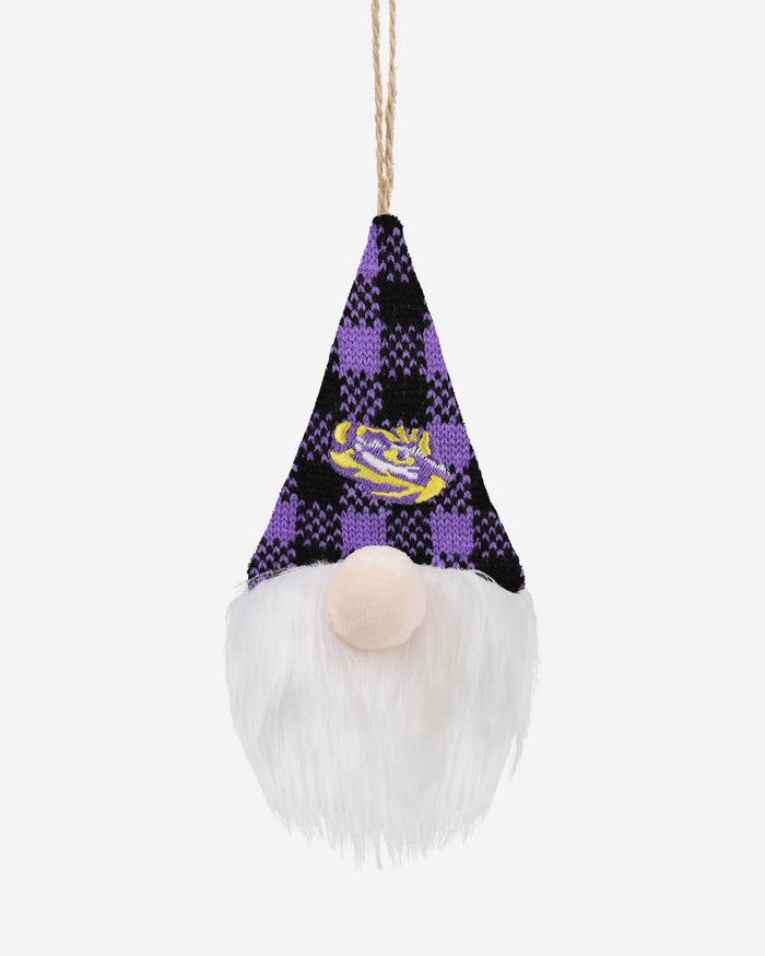 LSU Tigers Plaid Hat Plush Gnome Ornament FOCO - FOCO.com