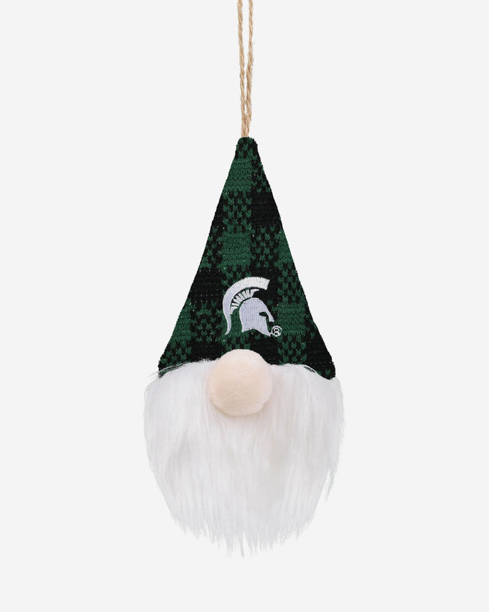 Michigan State Spartans Plaid Hat Plush Gnome Ornament FOCO - FOCO.com