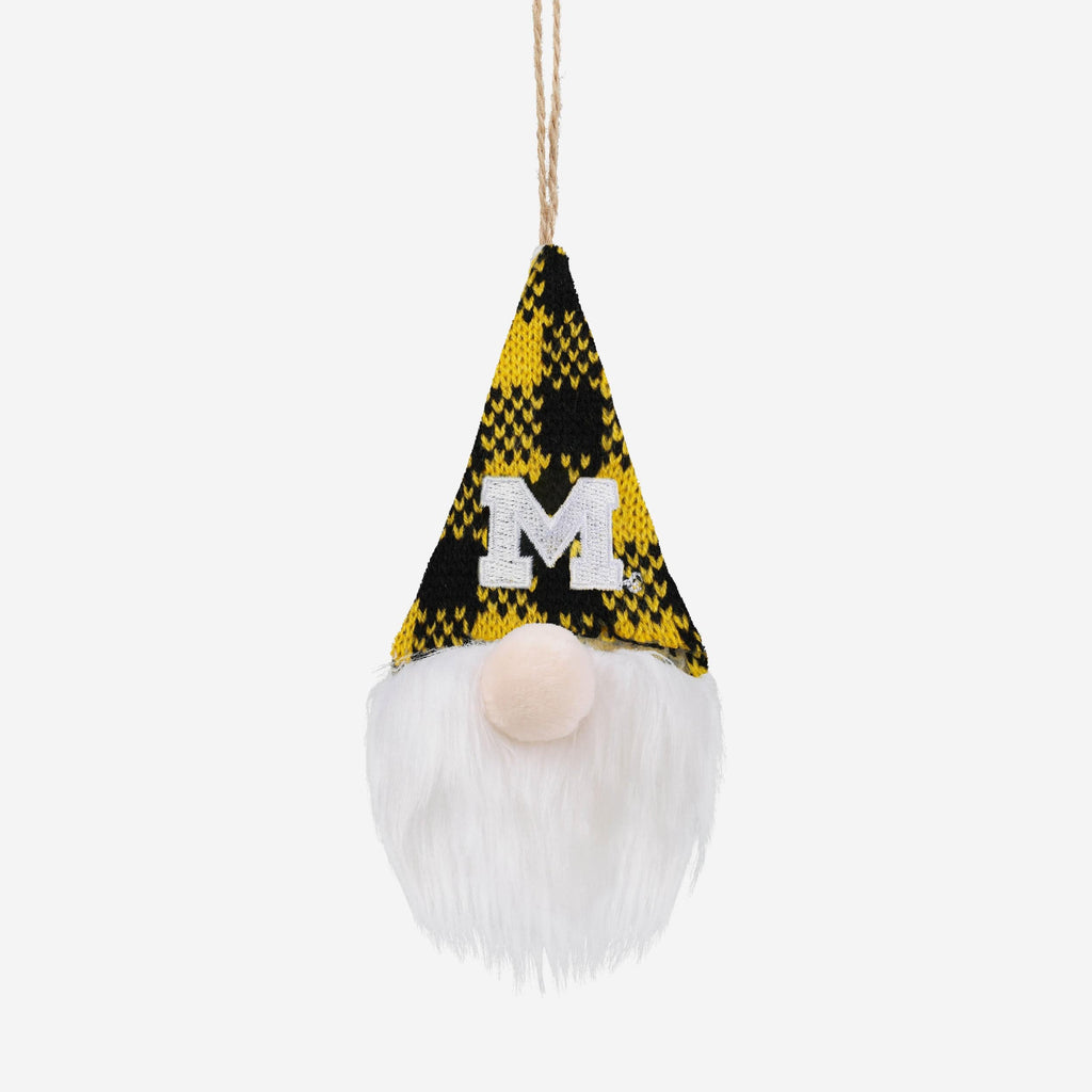 Michigan Wolverines Plaid Hat Plush Gnome Ornament FOCO - FOCO.com