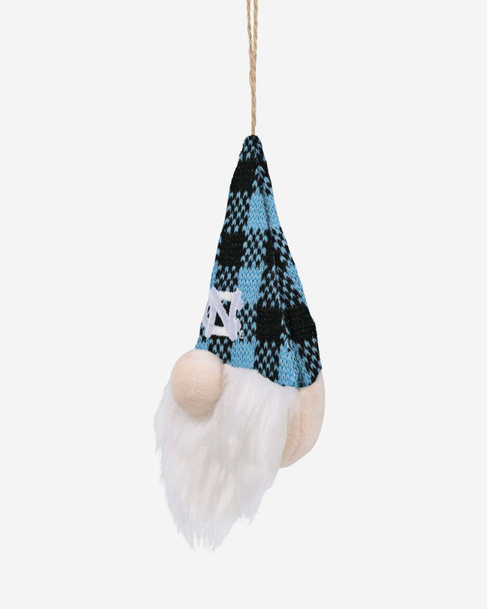 North Carolina Tar Heels Plaid Hat Plush Gnome Ornament FOCO - FOCO.com