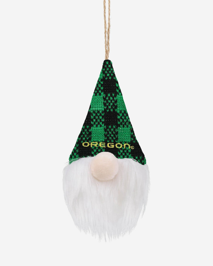 Oregon Ducks Plaid Hat Plush Gnome Ornament FOCO - FOCO.com