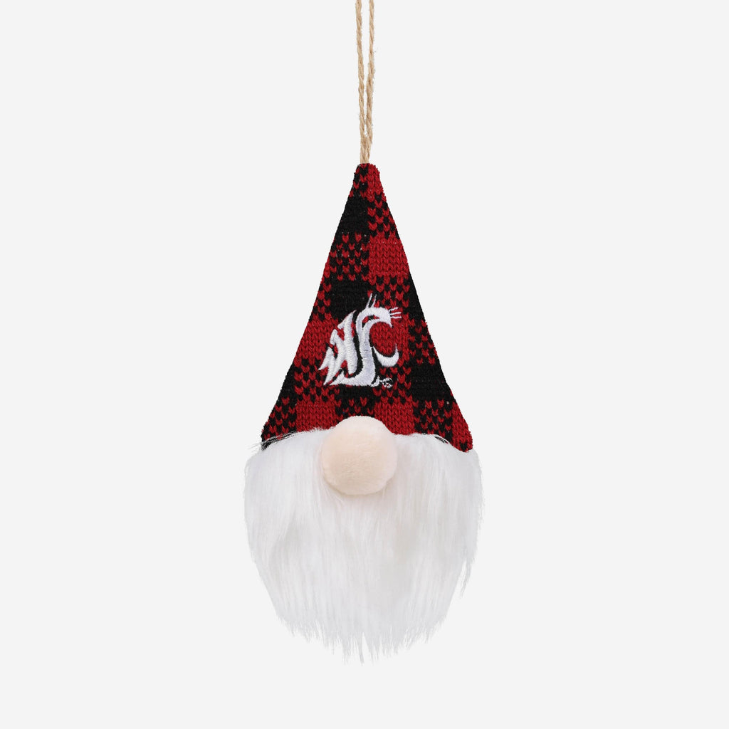 Washington State Cougars Plaid Hat Plush Gnome Ornament FOCO - FOCO.com