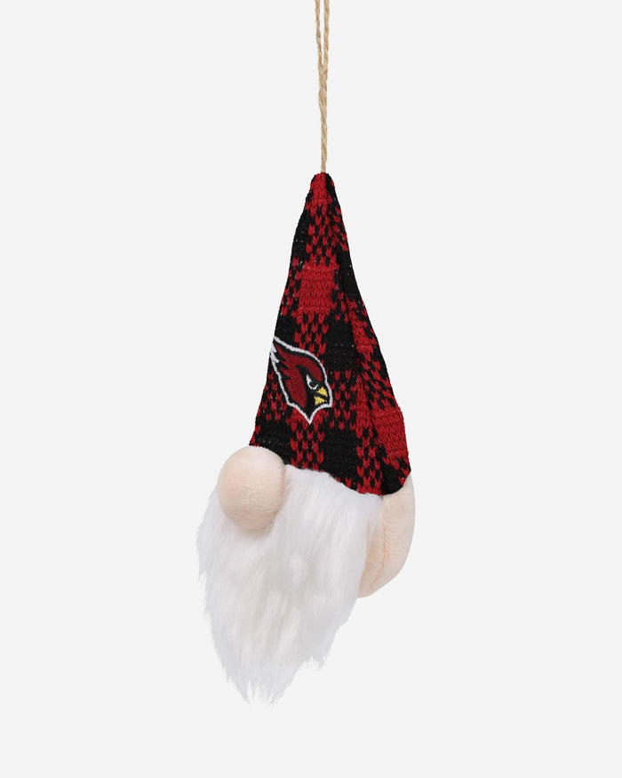 Arizona Cardinals Plaid Hat Plush Gnome Ornament FOCO - FOCO.com