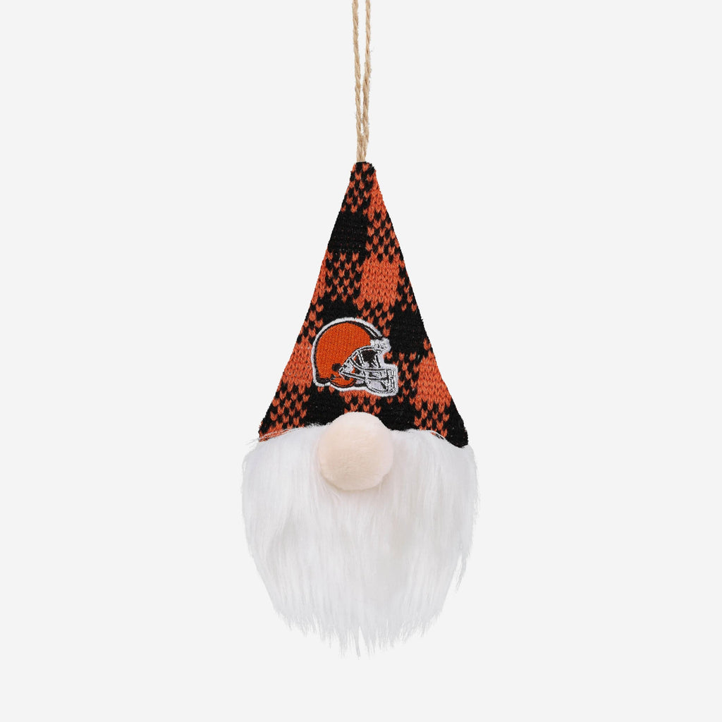 Cleveland Browns Plaid Hat Plush Gnome Ornament FOCO - FOCO.com