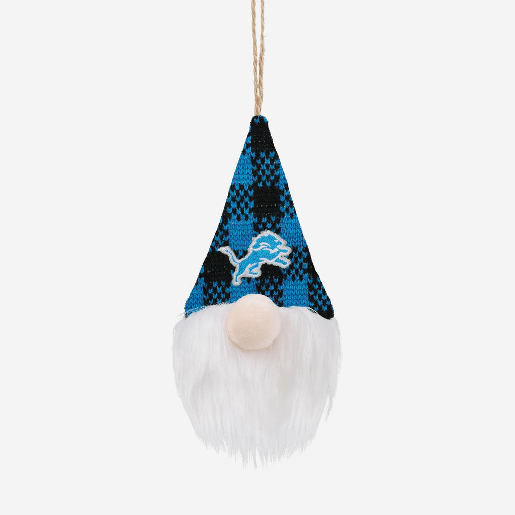 Detroit Lions Plaid Hat Plush Gnome Ornament FOCO - FOCO.com