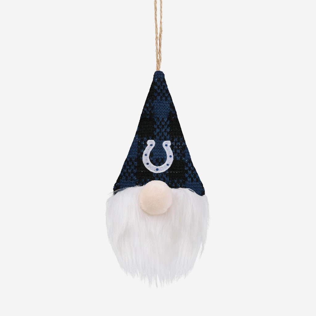 Indianapolis Colts Plaid Hat Plush Gnome Ornament FOCO - FOCO.com