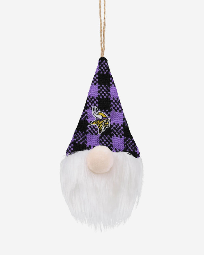 Minnesota Vikings Plaid Hat Plush Gnome Ornament FOCO - FOCO.com