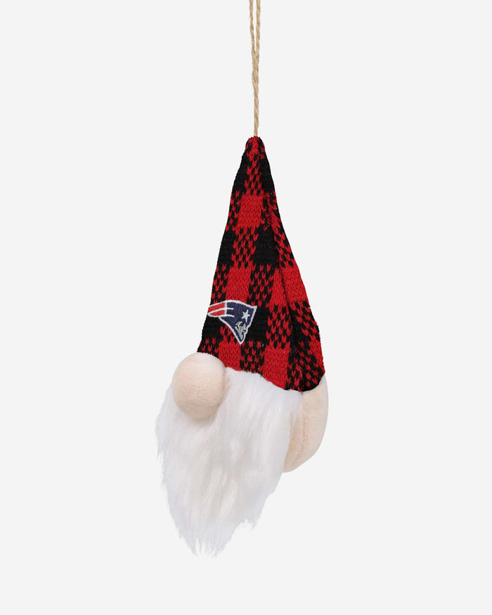 New England Patriots Plaid Hat Plush Gnome Ornament FOCO - FOCO.com