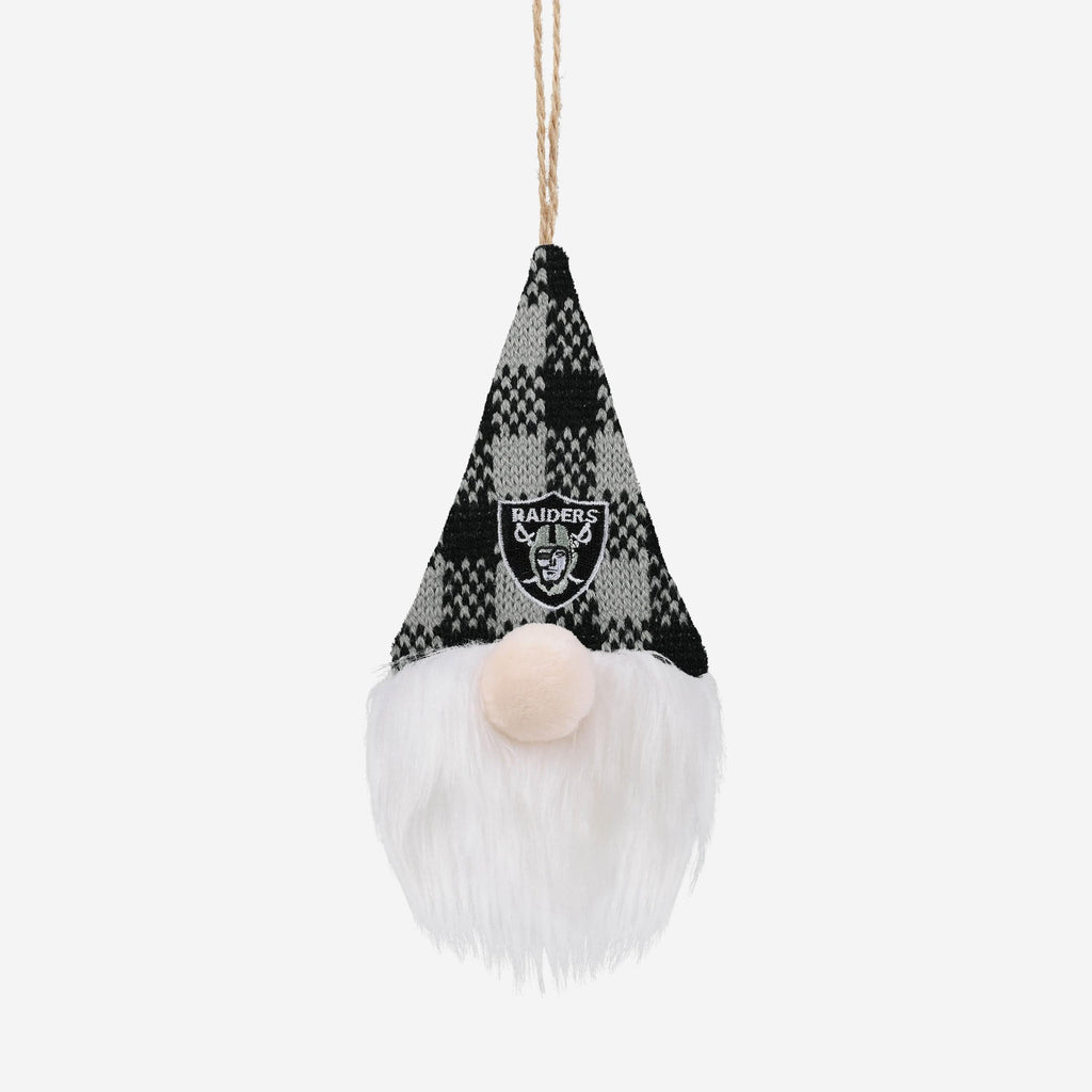 Las Vegas Raiders Plaid Hat Plush Gnome Ornament FOCO - FOCO.com
