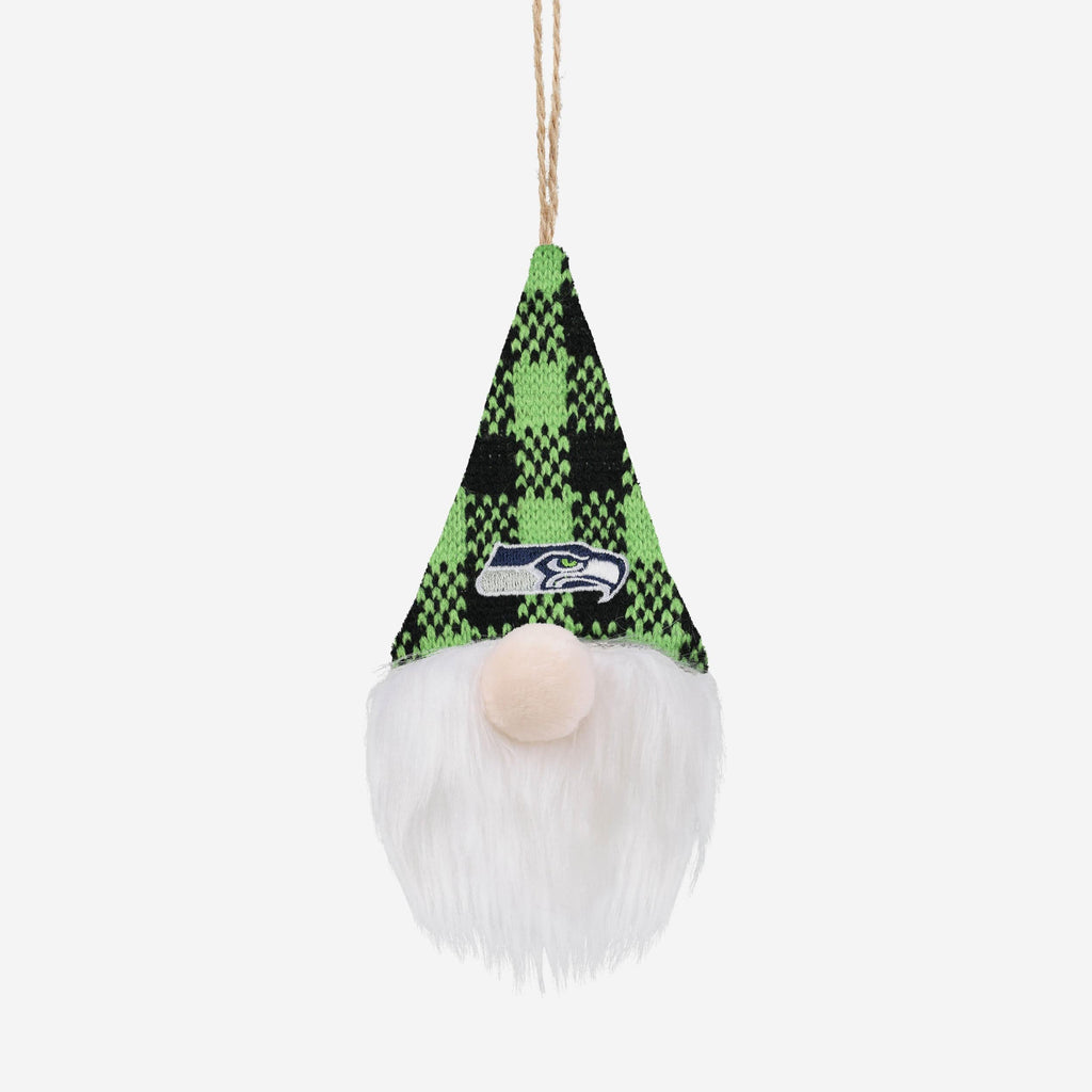 Seattle Seahawks Plaid Hat Plush Gnome Ornament FOCO - FOCO.com