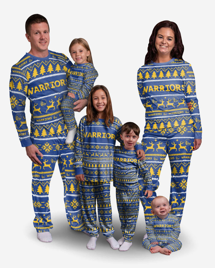 Golden State Warriors Toddler Family Holiday Pajamas FOCO - FOCO.com