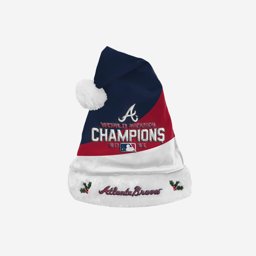 Atlanta Braves 2021 World Series Champions Basic Santa Hat FOCO - FOCO.com