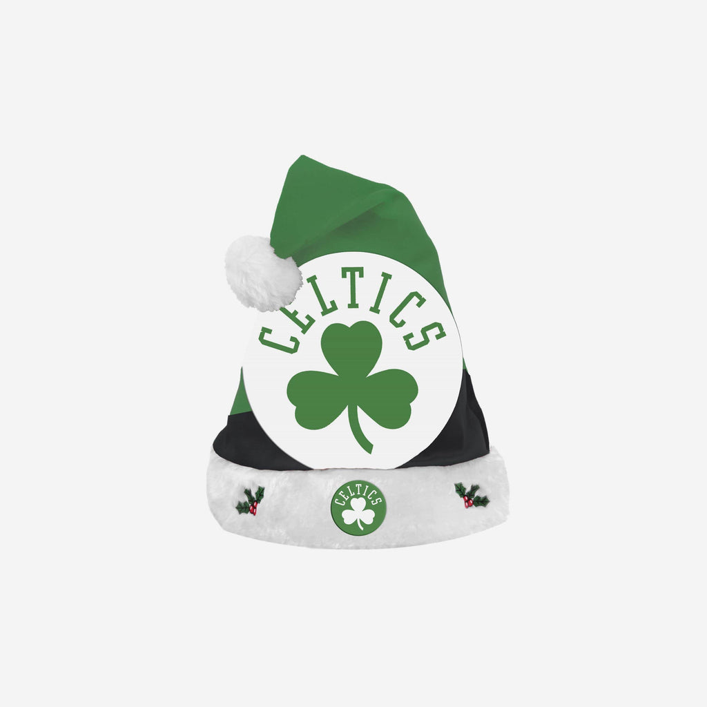 Boston Celtics Season Spirit Basic Santa Hat FOCO - FOCO.com