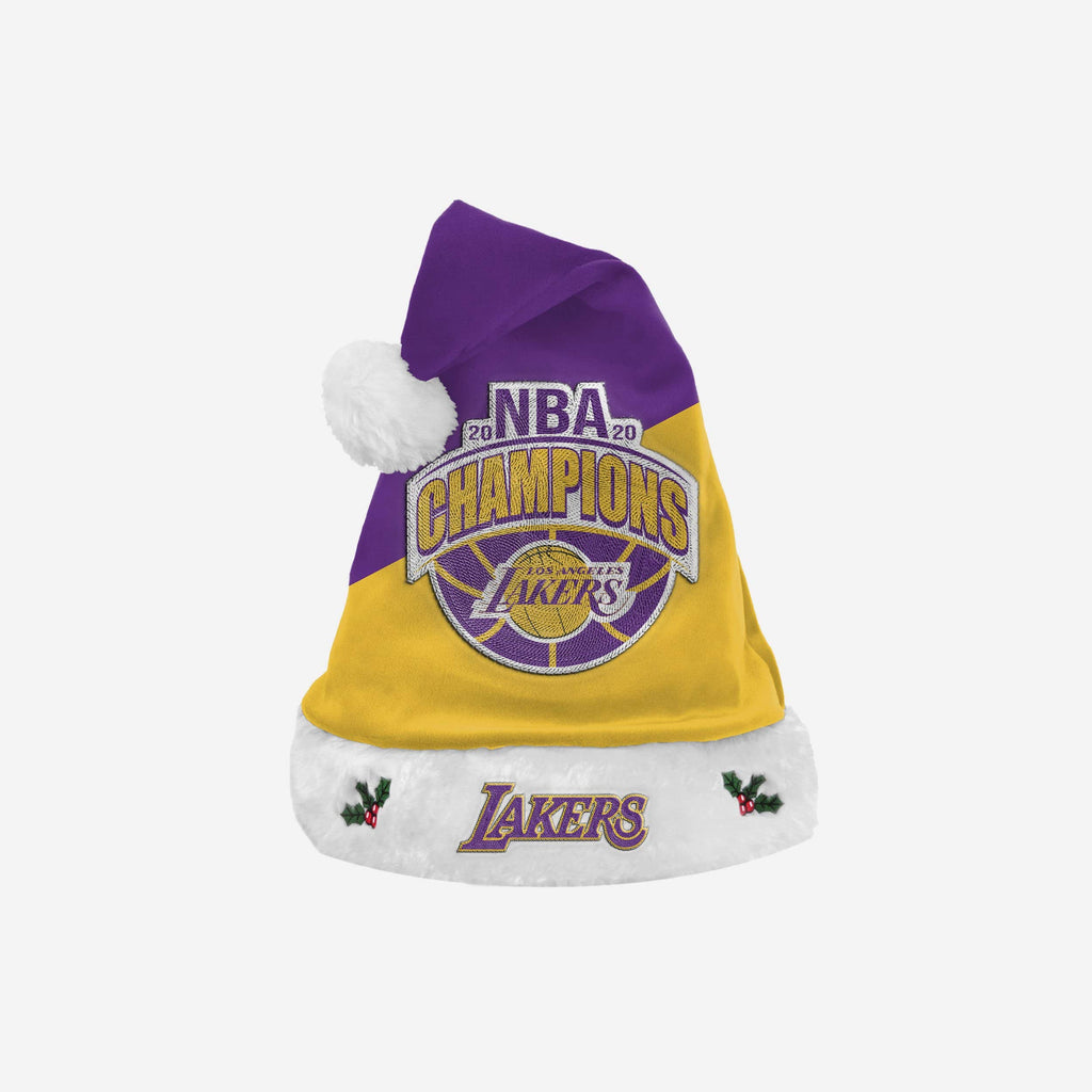 Los Angeles Lakers 2020 NBA Champions Basic Santa Hat FOCO - FOCO.com