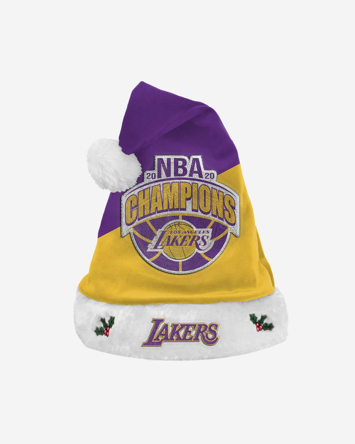 Los Angeles Lakers 2020 NBA Champions Basic Santa Hat FOCO - FOCO.com