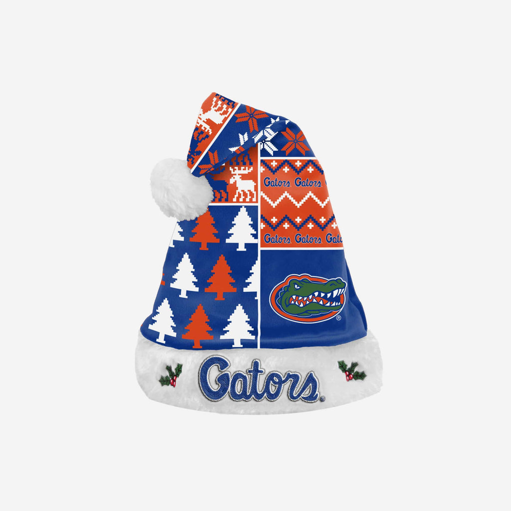 Florida Gators Busy Block Family Holiday Santa Hat FOCO - FOCO.com