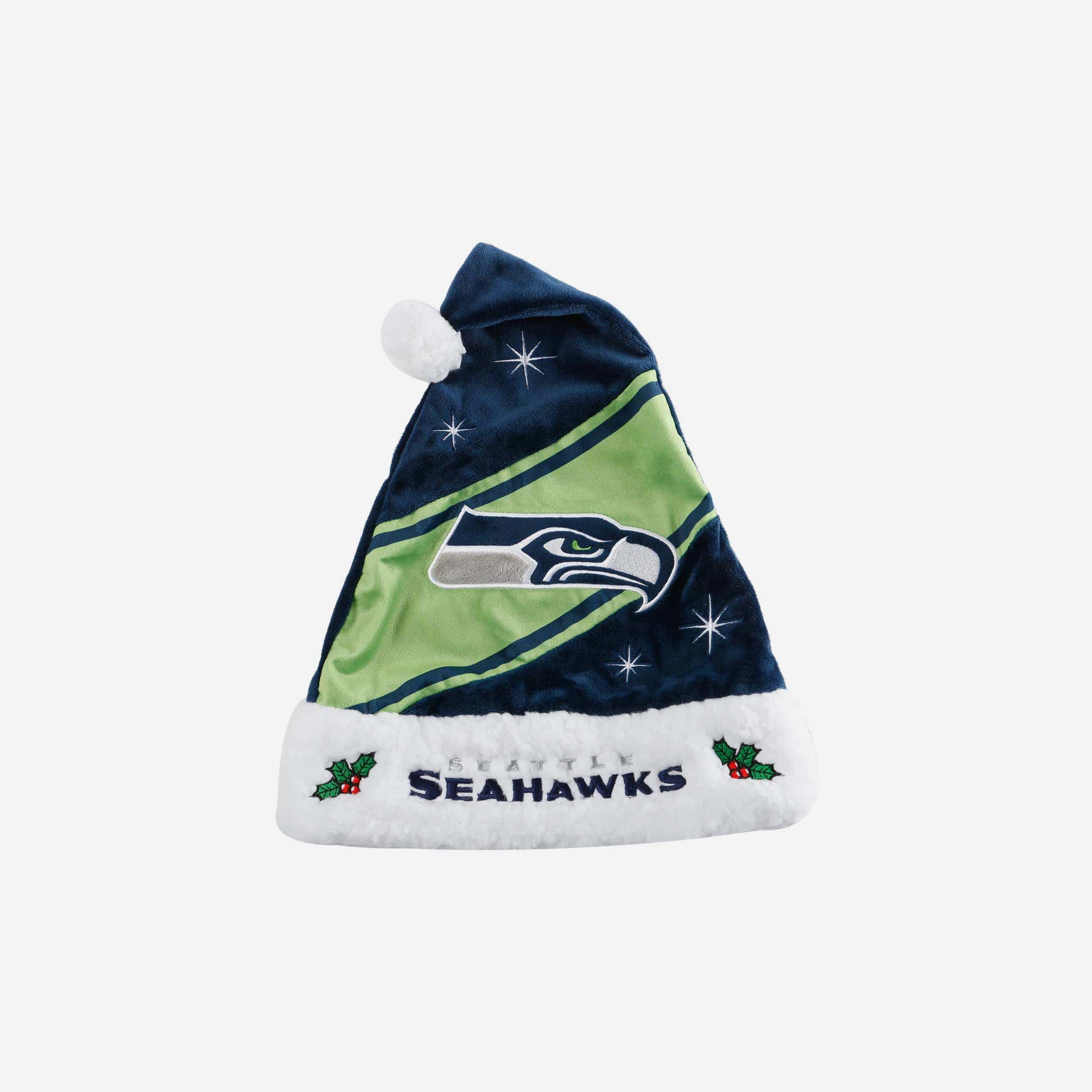 Seattle Seahawks High End Santa Hat FOCO