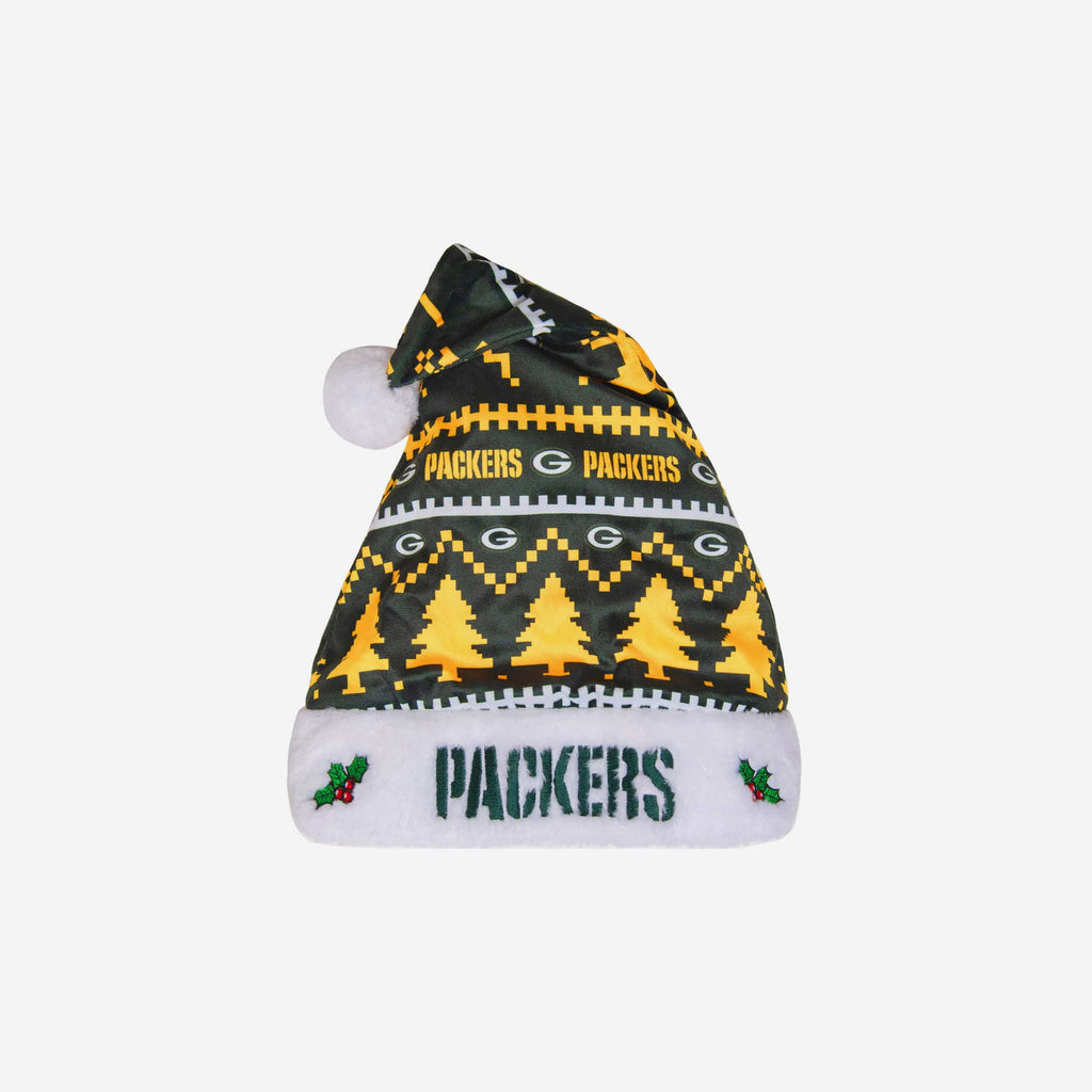 Green Bay Packers Family Holiday Santa Hat FOCO - FOCO.com
