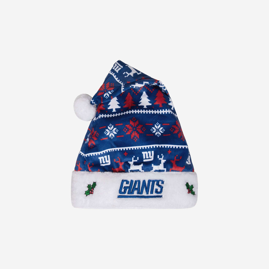 New York Giants Family Holiday Santa Hat FOCO - FOCO.com
