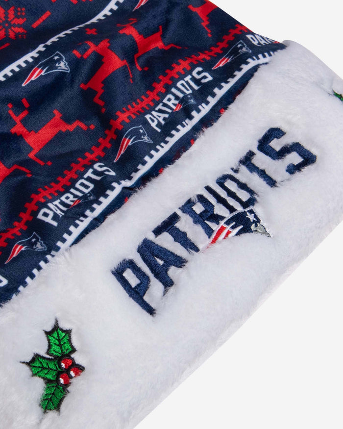 New England Patriots Family Holiday Santa Hat FOCO - FOCO.com