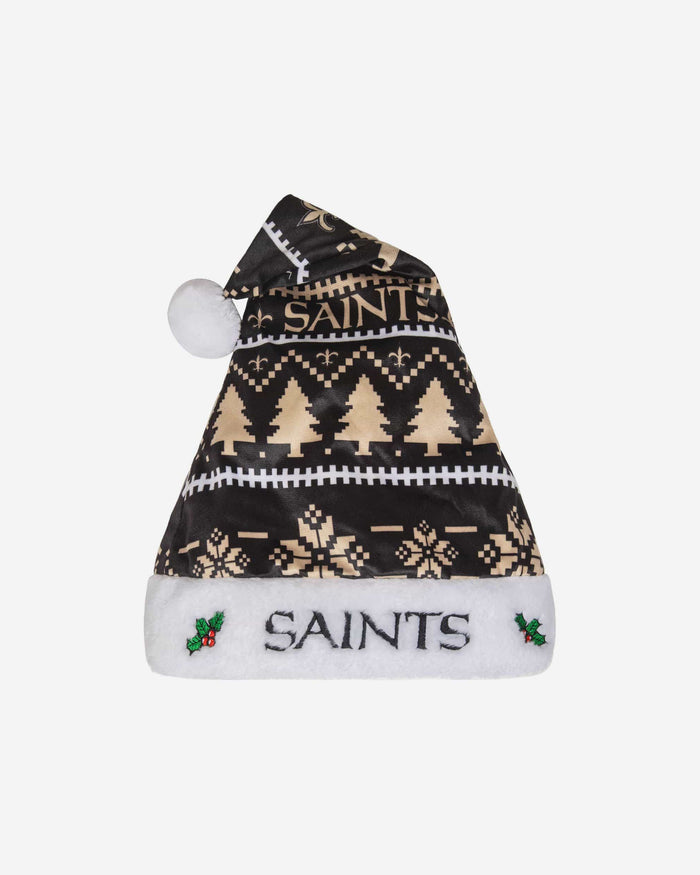 New Orleans Saints Family Holiday Santa Hat FOCO - FOCO.com