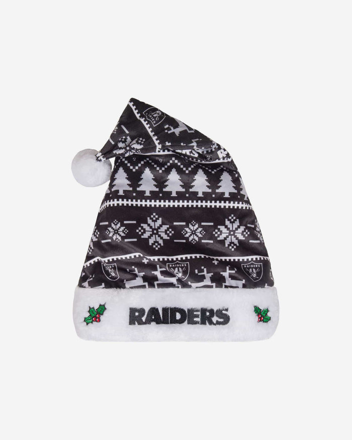 Las Vegas Raiders Family Holiday Santa Hat FOCO - FOCO.com