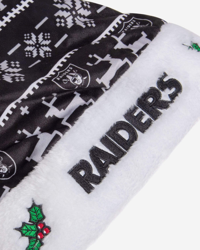 Las Vegas Raiders Family Holiday Santa Hat FOCO - FOCO.com