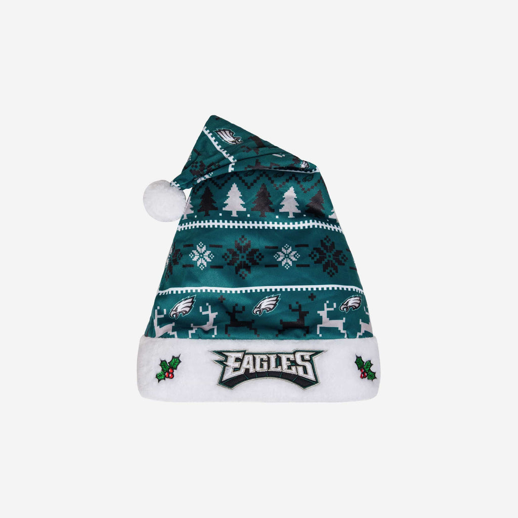 Philadelphia Eagles Family Holiday Santa Hat FOCO - FOCO.com