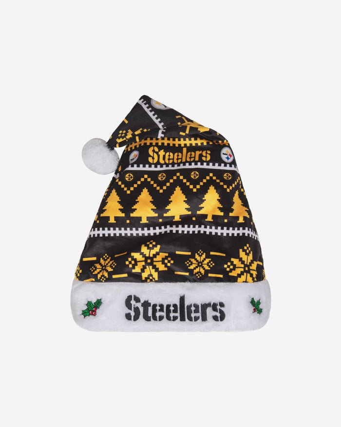 Pittsburgh Steelers Family Holiday Santa Hat FOCO - FOCO.com
