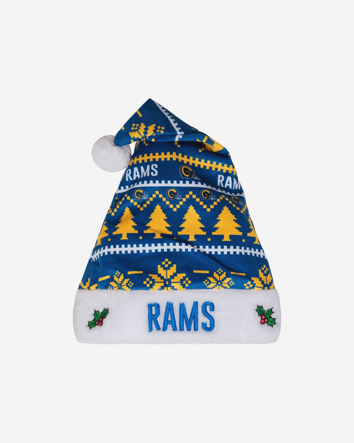 Los Angeles Rams Family Holiday Santa Hat FOCO - FOCO.com