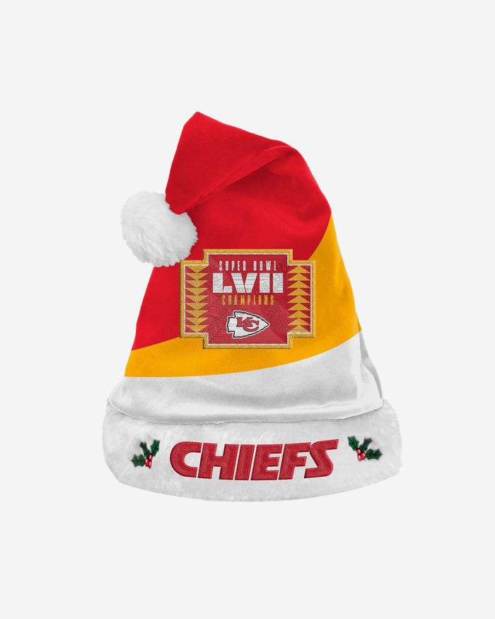 Kansas City Chiefs Super Bowl LVII Champions Santa Hat