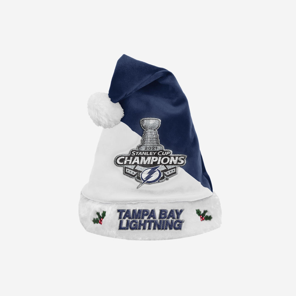 Tampa Bay Lightning 2021 Stanley Cup Champions Basic Santa Hat FOCO - FOCO.com