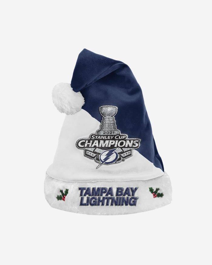 Tampa Bay Lightning 2021 Stanley Cup Champions Basic Santa Hat FOCO - FOCO.com