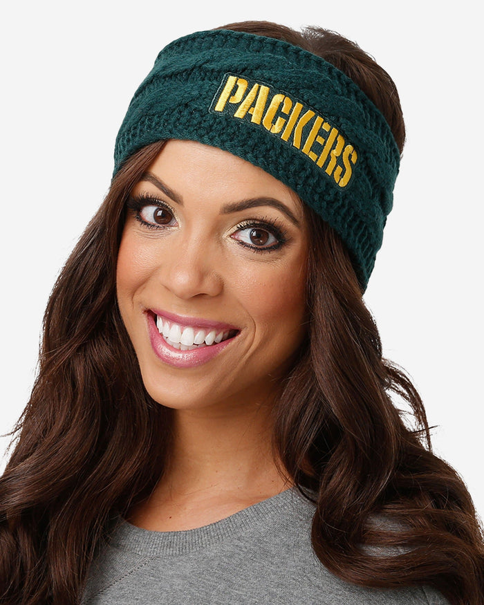 Green Bay Packers Womens Knit Fit Headband FOCO - FOCO.com