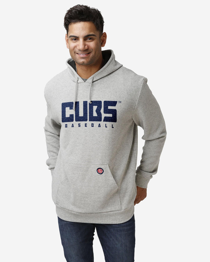 Chicago Cubs Gray Woven Hoodie FOCO M - FOCO.com