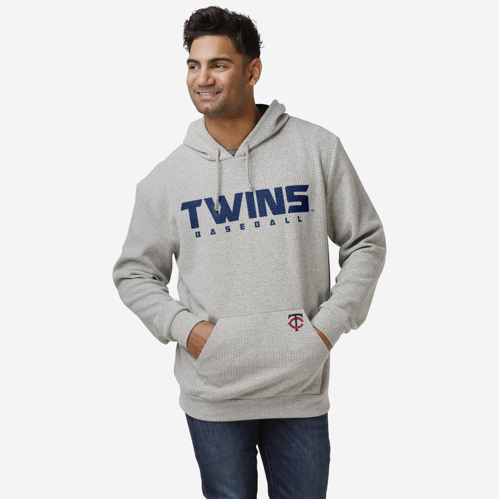 Minnesota Twins Gray Woven Hoodie FOCO S - FOCO.com