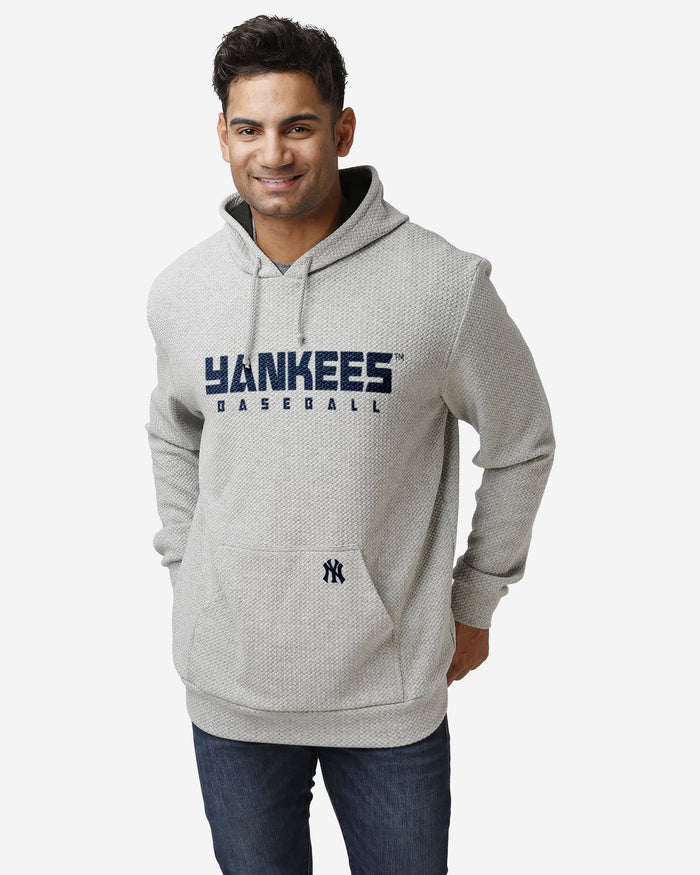 New York Yankees Gray Woven Hoodie FOCO S - FOCO.com
