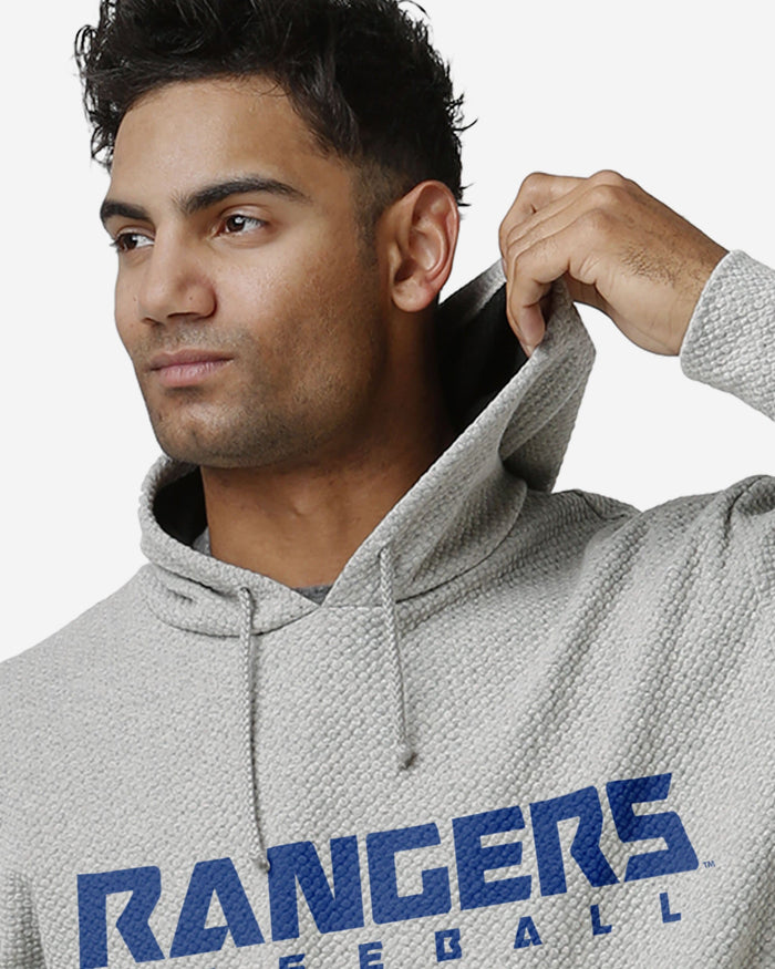 Texas Rangers Gray Woven Hoodie FOCO - FOCO.com