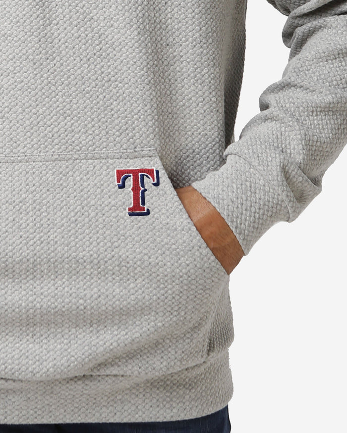 Texas Rangers Gray Woven Hoodie FOCO - FOCO.com
