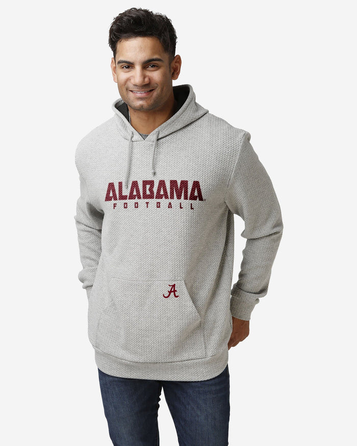 Alabama Crimson Tide Gray Woven Hoodie FOCO S - FOCO.com