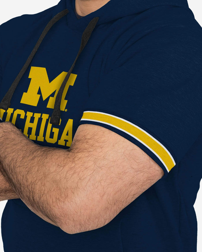 Michigan Wolverines Short Sleeve Hoodie FOCO - FOCO.com