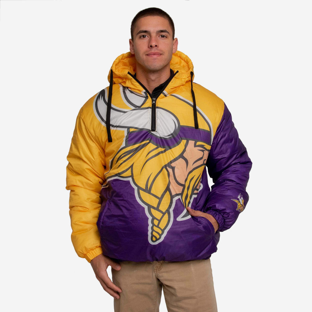 Minnesota Vikings Tundra Puffy Poly Fill Pullover FOCO S - FOCO.com