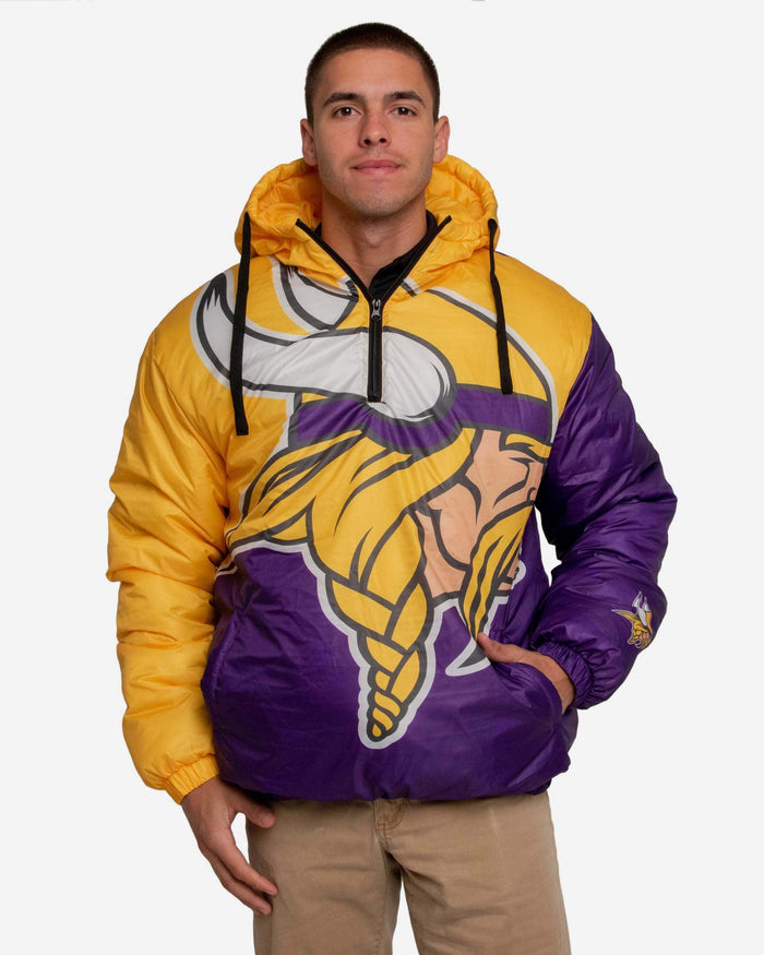 Minnesota Vikings Tundra Puffy Poly Fill Pullover FOCO S - FOCO.com