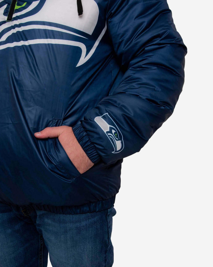 Seattle Seahawks Tundra Puffy Poly Fill Pullover FOCO - FOCO.com