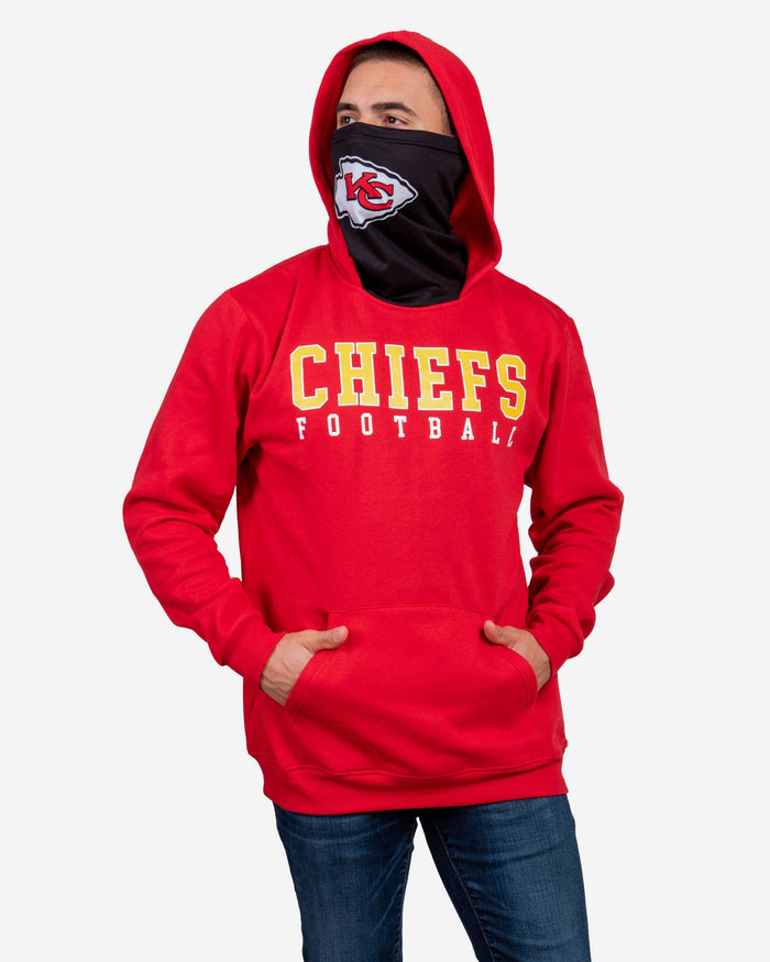 Kansas City Chiefs Solid Gaiter Hoodie FOCO S - FOCO.com