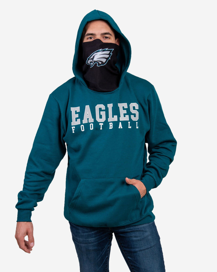Philadelphia Eagles Solid Gaiter Hoodie FOCO S - FOCO.com