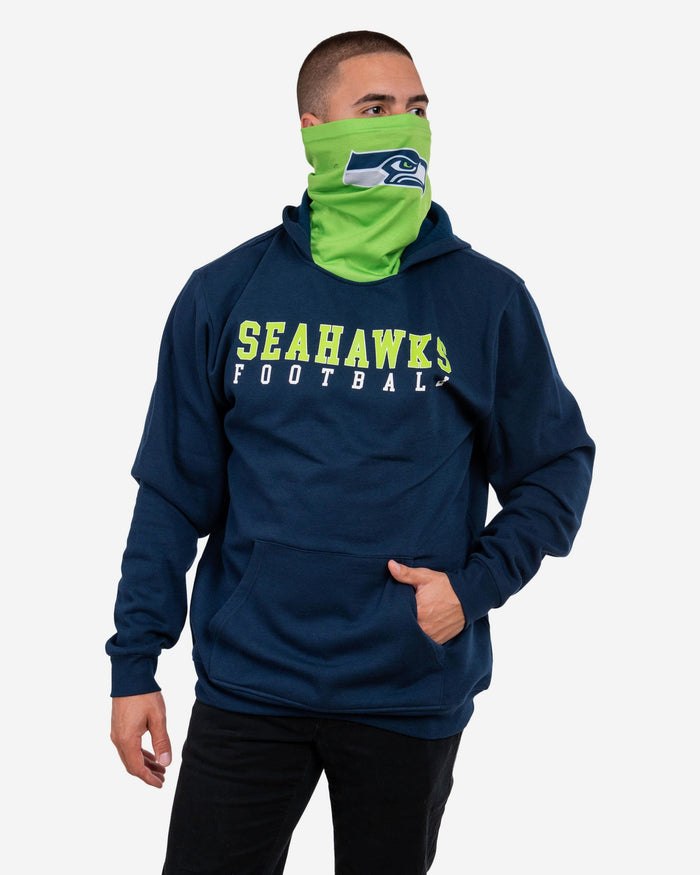 Seattle Seahawks Solid Gaiter Hoodie FOCO - FOCO.com