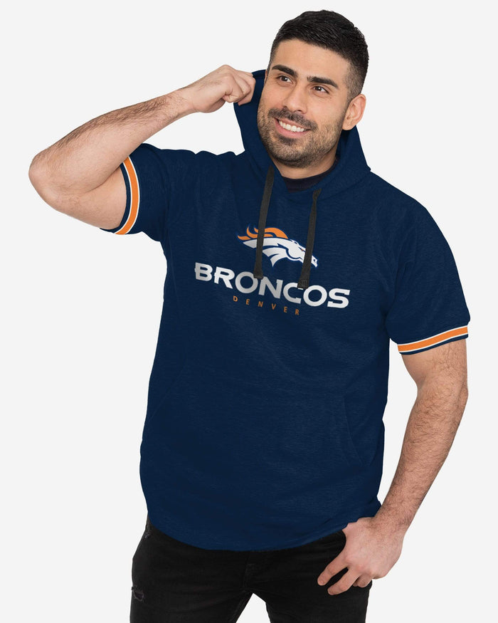 Denver Broncos Short Sleeve Hoodie FOCO S - FOCO.com